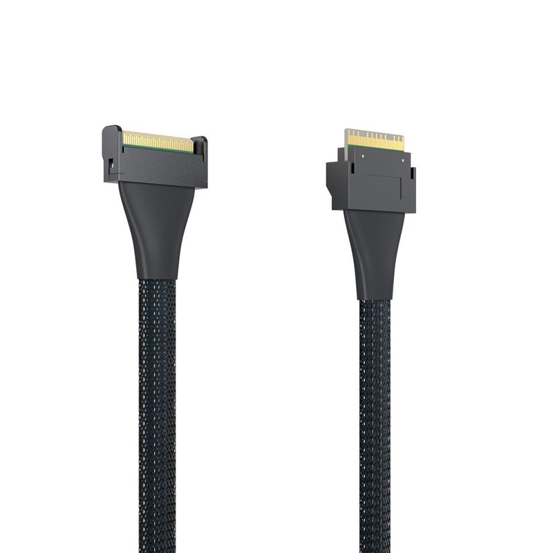 ipolex PCIe4.0 SlimSAS to MCIO Cable, SFF-8654 to SFF-TA-1016 8i Certified, Mini Cool Edge HD Connector, 85-ohm Enterprise Server Cable for Storage Array/Data Center, 0.75~0.8m(2.46~2.62ft) - Image 3